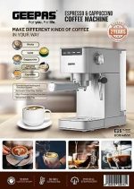 اسپرسو ساز جیپاس مدل GCM1415 ظرفیت ۱.۴ لیتر با فیلتر استیل - تصویر 5