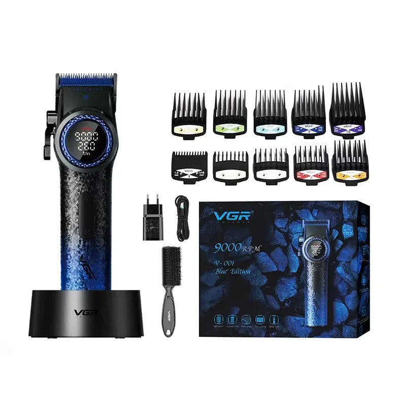 0b81267d918ada716d3aba5952578218 ماشین اصلاح حرفه ای سر و صورت وی جی آر مدل V-001 Blue edition - تصویر 1