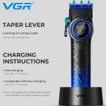 ماشین اصلاح حرفه ای سر و صورت وی جی آر مدل V-001 Blue edition - تصویر 5
